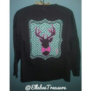 RETIRED Girlie Girl Originals Bow Tie Buck Top